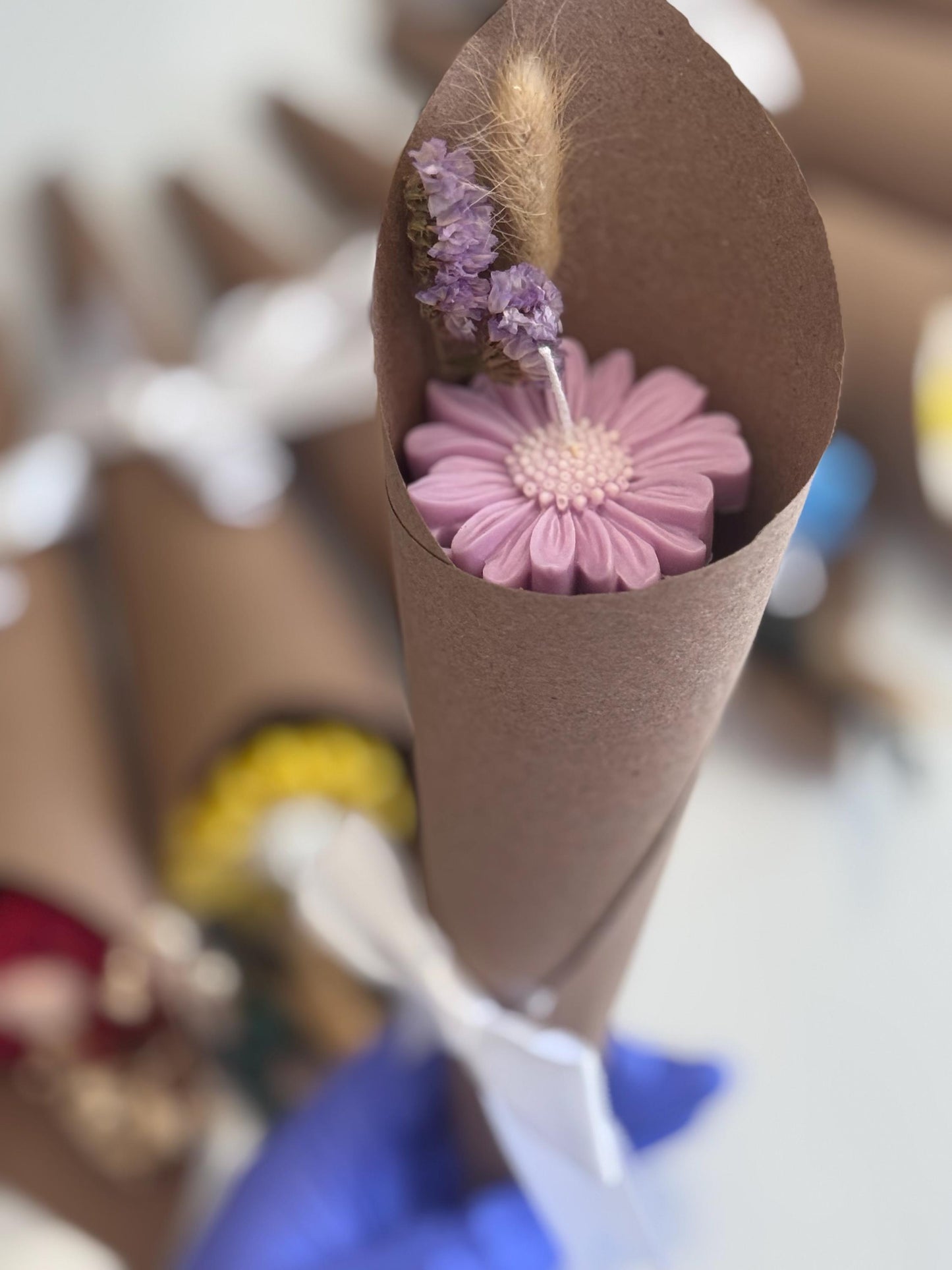 Personalized Daisy Candle Favors