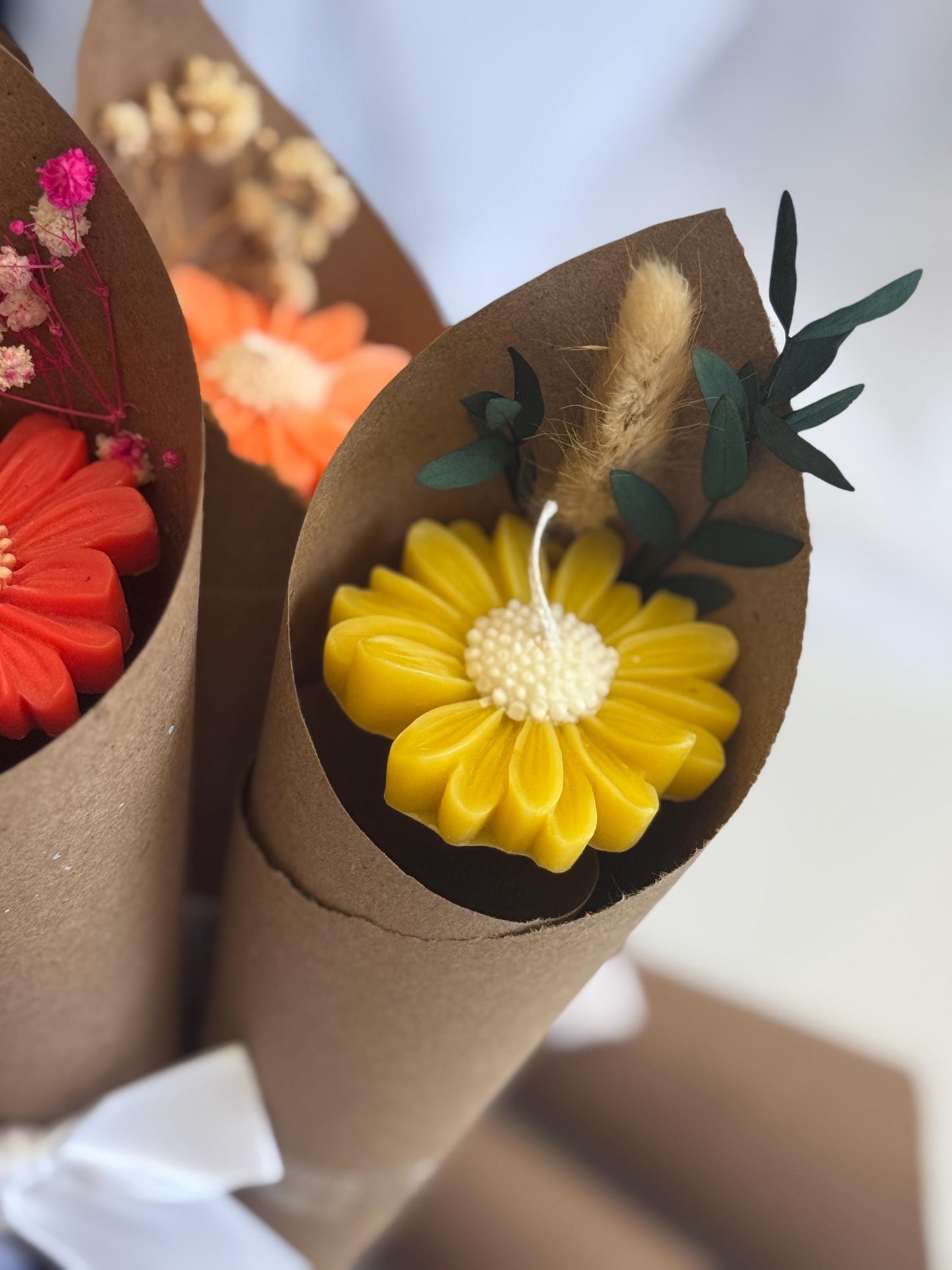 Personalized Daisy Candle Favors