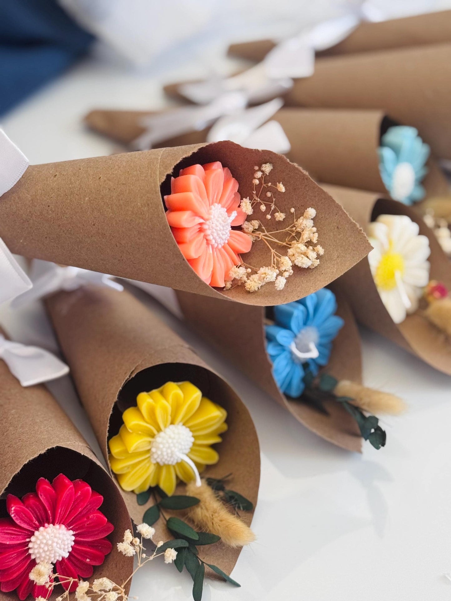 Personalized Daisy Candle Favors